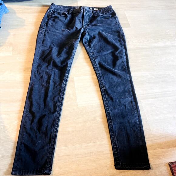 Miss Me Black Mid Rise Easy Skinny Jeans Size 29 - Picture 1 of 4